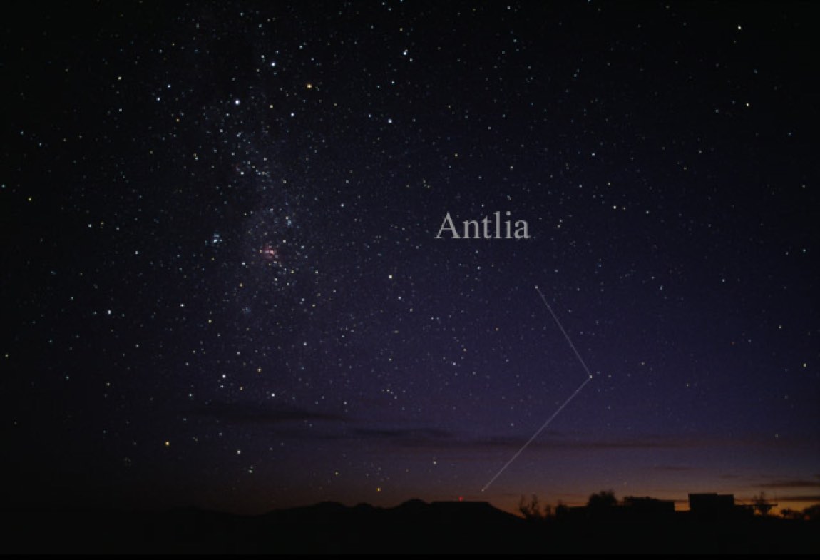 The sky around Antlia
