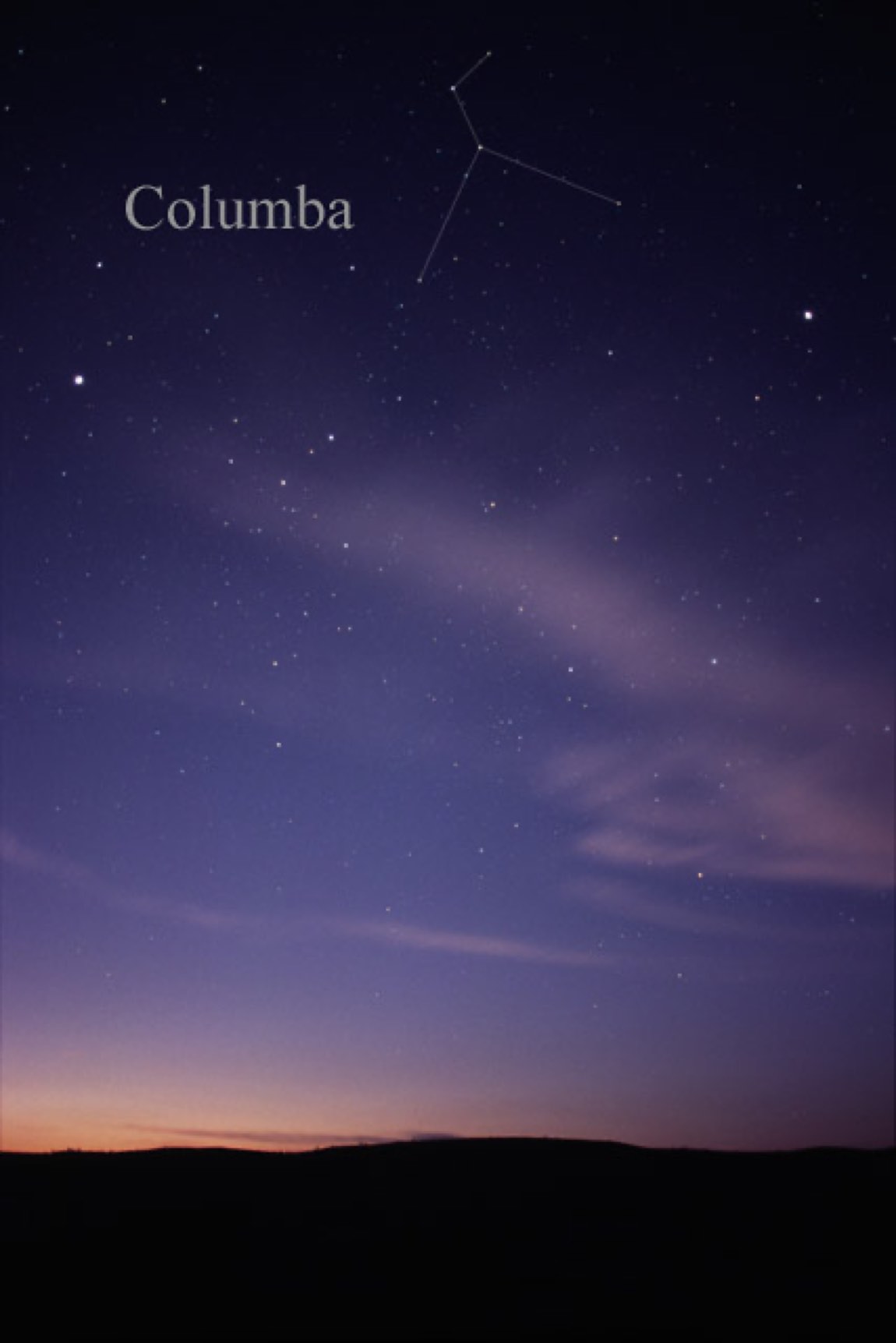 The sky around Columba