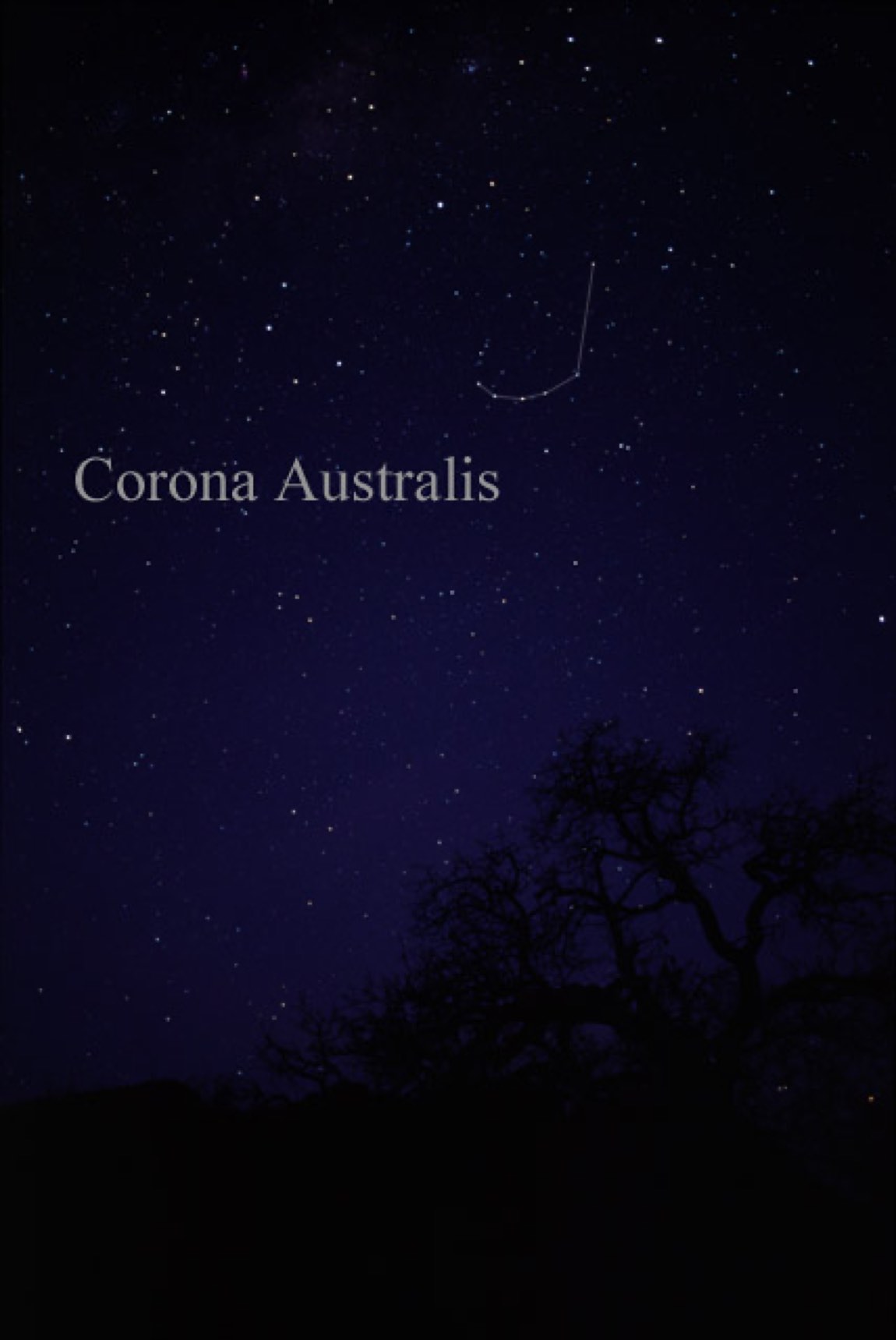 The sky around Corona Australis