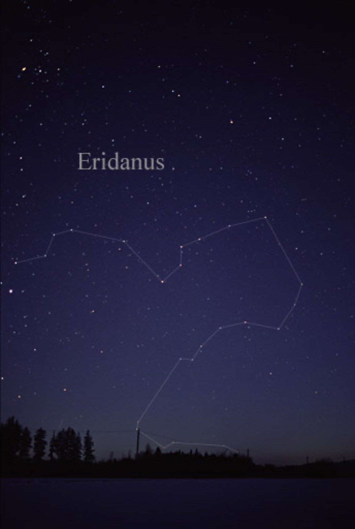 The sky around Eridanus