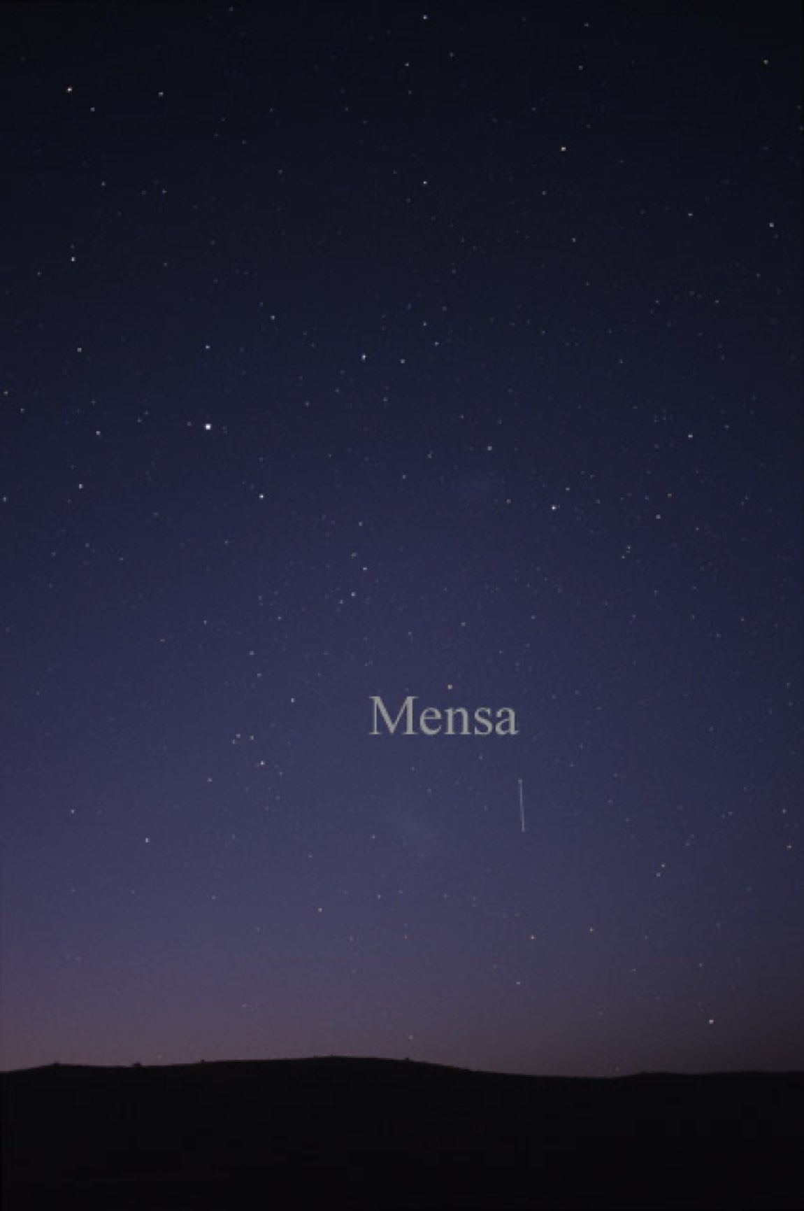 The sky around Mensa