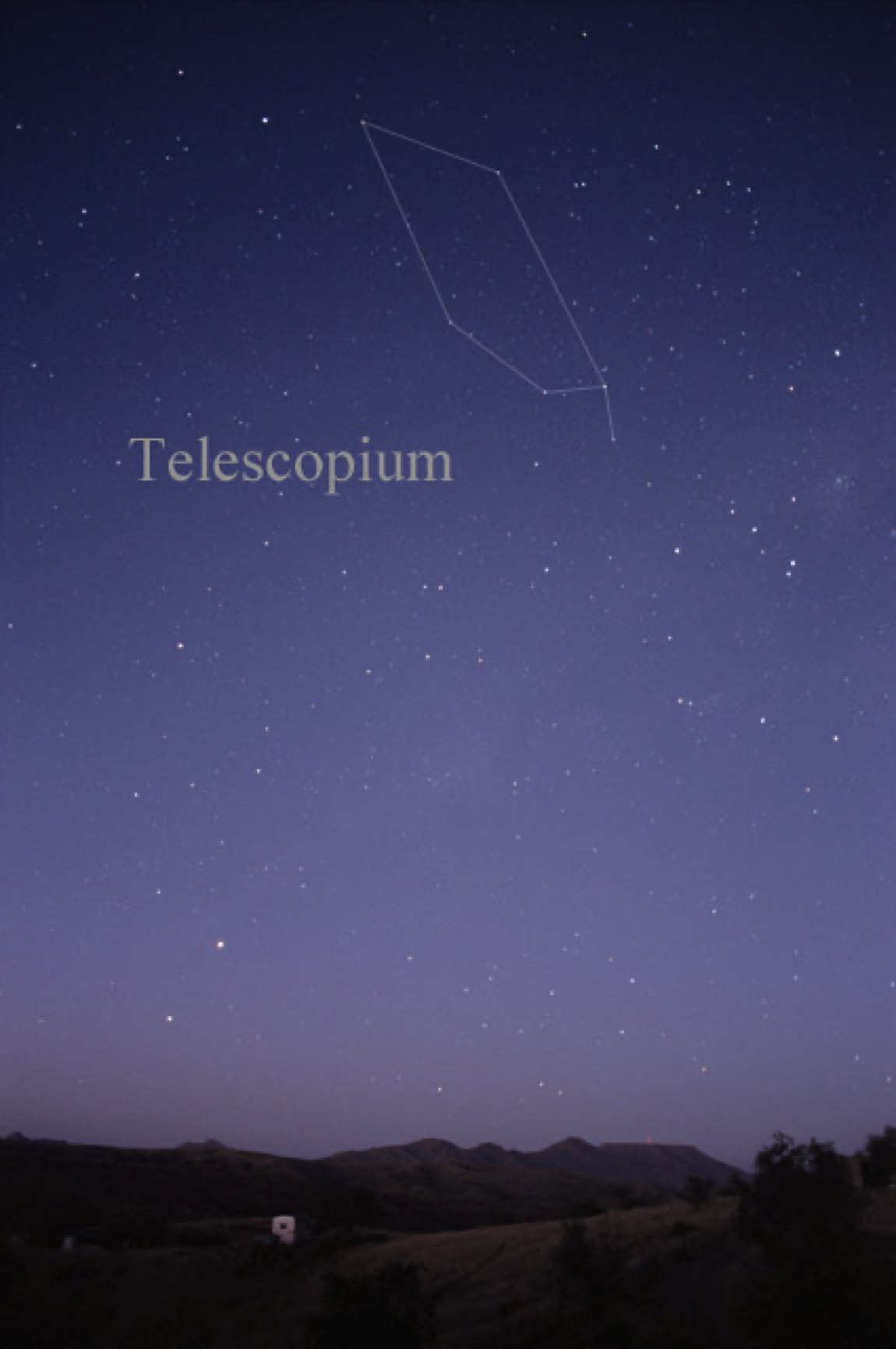 The sky around Telescopium